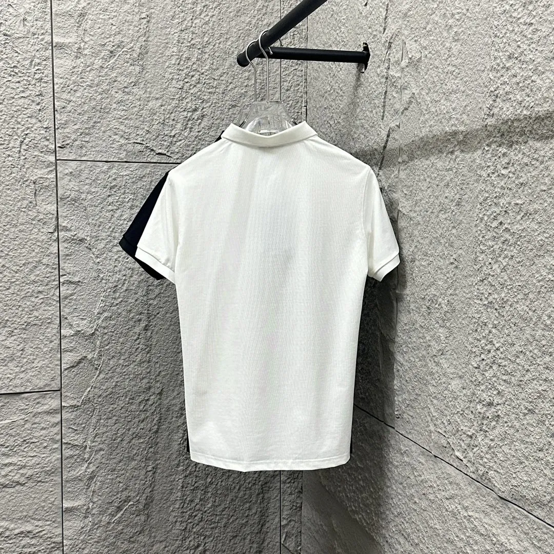 P150 Ralph Lauren POLO 2025 spring and summer new style, simple logo small embroidery pique fabric, short-sleeved polo, same style for men and women Size: M L XL 2XL 3XL Color: black white